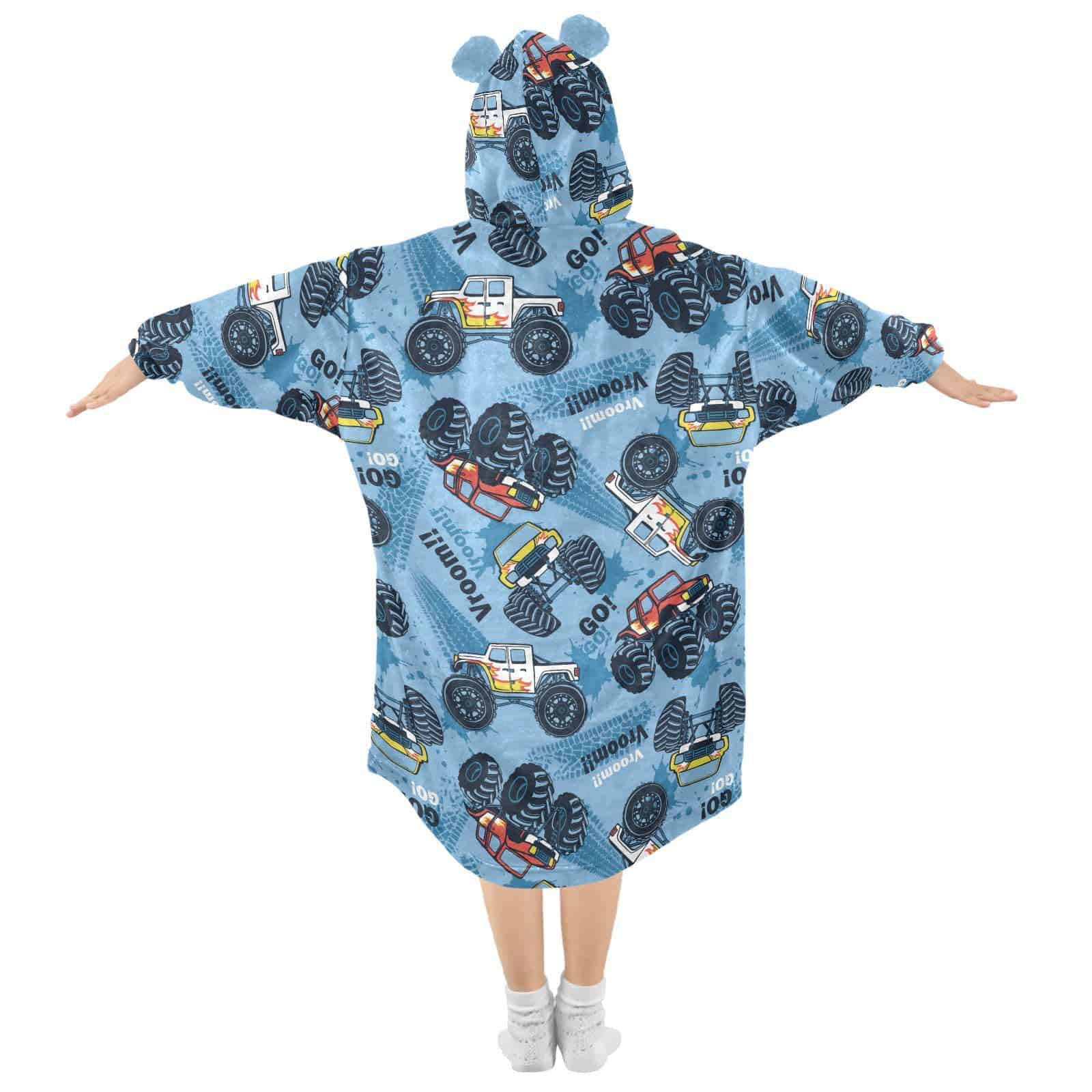 Manta con Capucha Monster Truck Car para Niños, Súper Suave - Imagen 3
