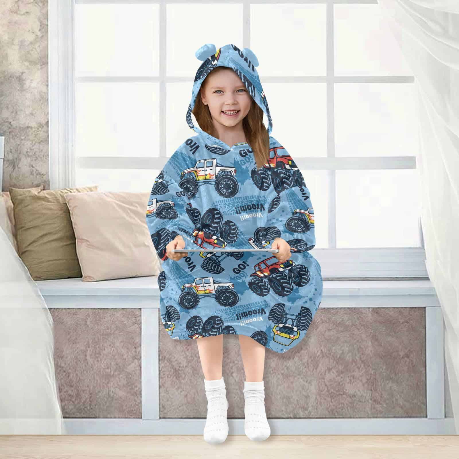 Manta con Capucha Monster Truck Car para Niños, Súper Suave - Imagen 8