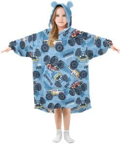 Manta con Capucha Monster Truck Car para Niños, Súper Suave