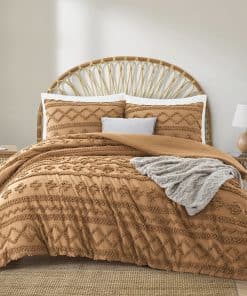 Juego de edredón Oli Anderson Pumpkin Brown King Set de