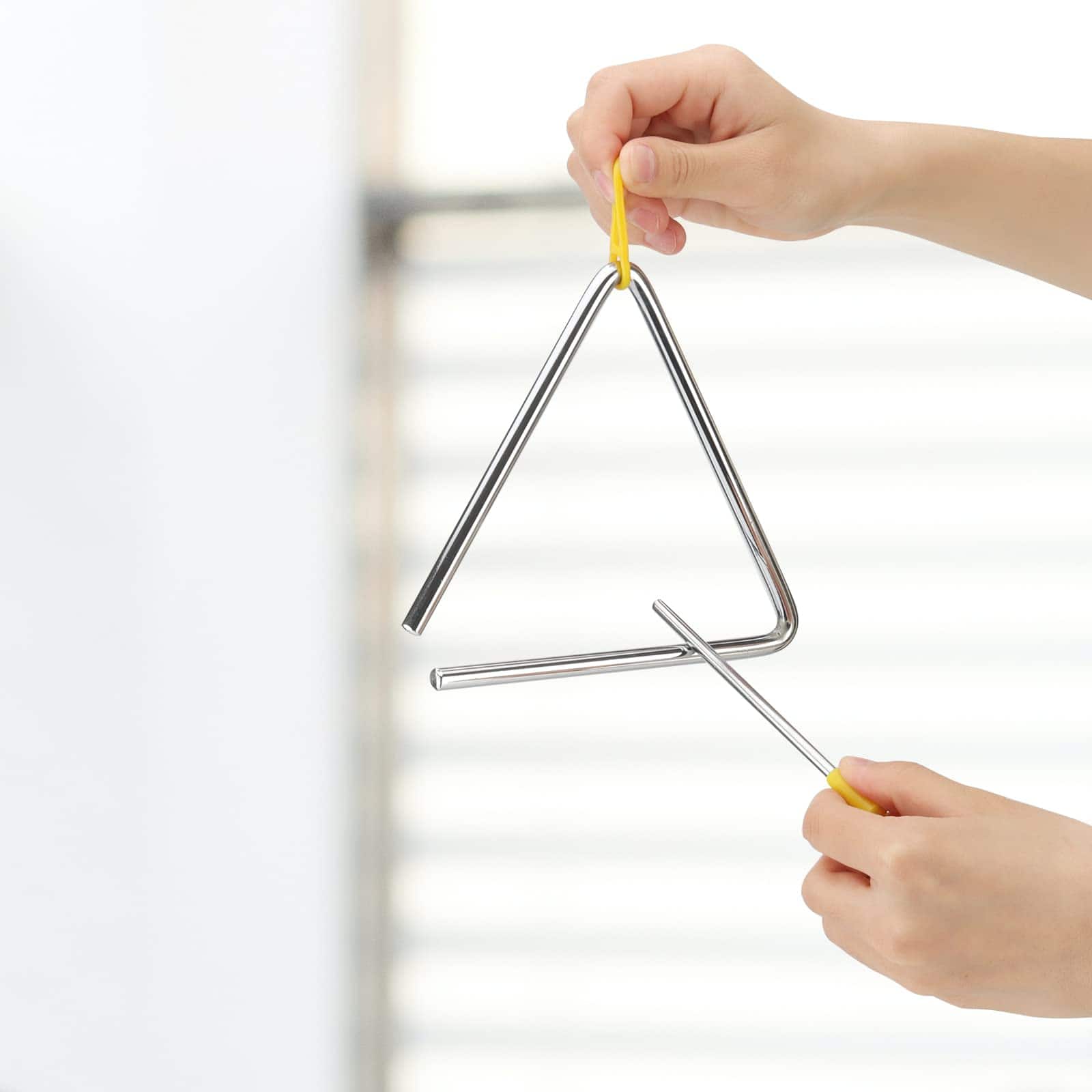 Paquete de 12 Triángulos Musicales de 6 Pulgadas de SOUJAP, - Imagen 8