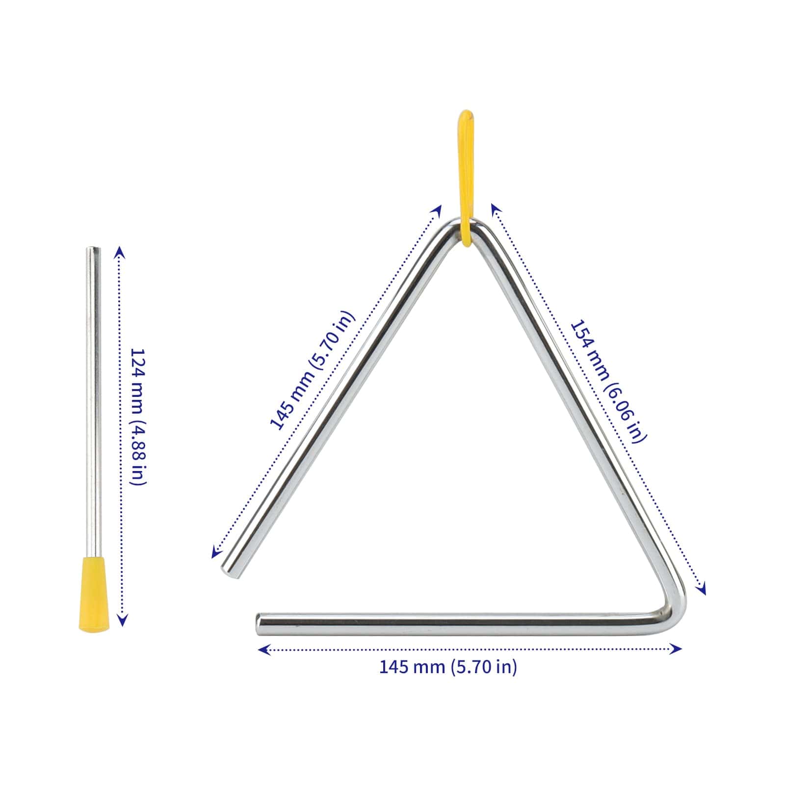 Paquete de 12 Triángulos Musicales de 6 Pulgadas de SOUJAP, - Imagen 3