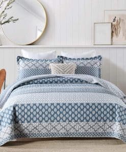 SahSahCasa Quilt King Size, Juego de Edredón King, 100%