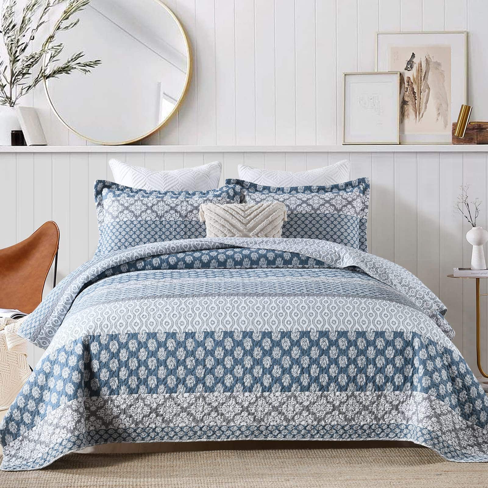 SahSahCasa Quilt Queen Size, Juego de Colcha Queen, Colcha