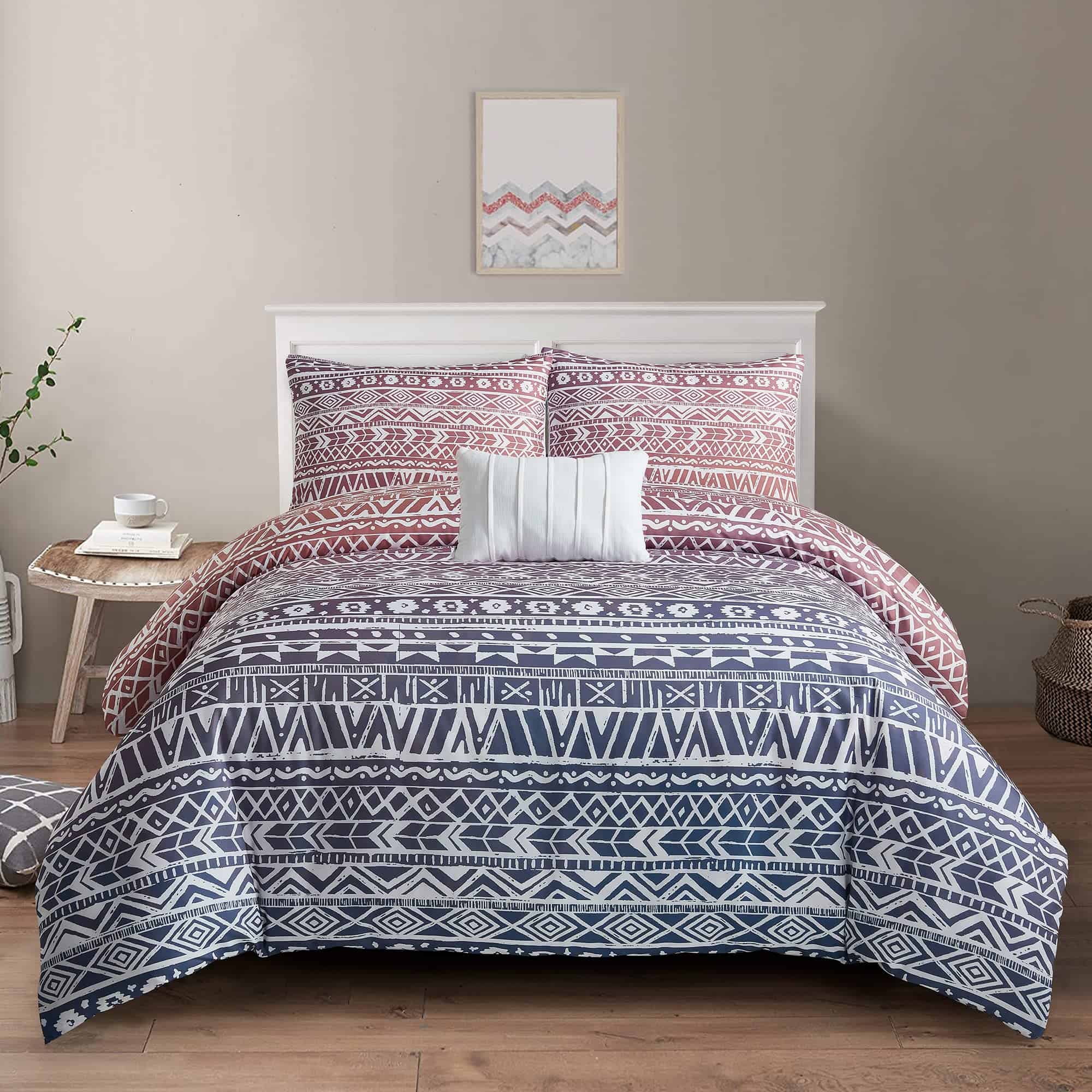 Juego de Edredón King Size - Juego de Edredón Geométrico