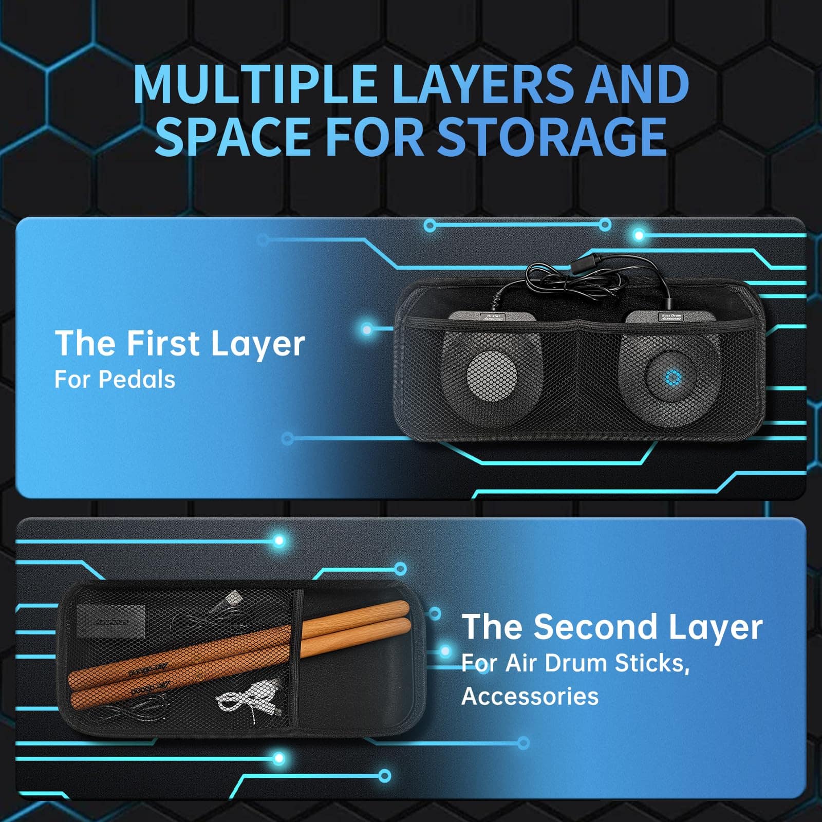 Estuche de Almacenamiento para Baquetas Eléctricas AEROBAND - Imagen 3