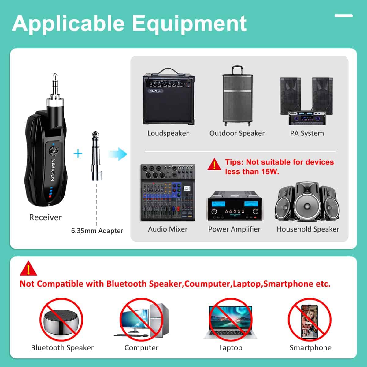 Sistema de Micrófono Inalámbrico Dual KIMAFUN, Micrófono de - Imagen 4