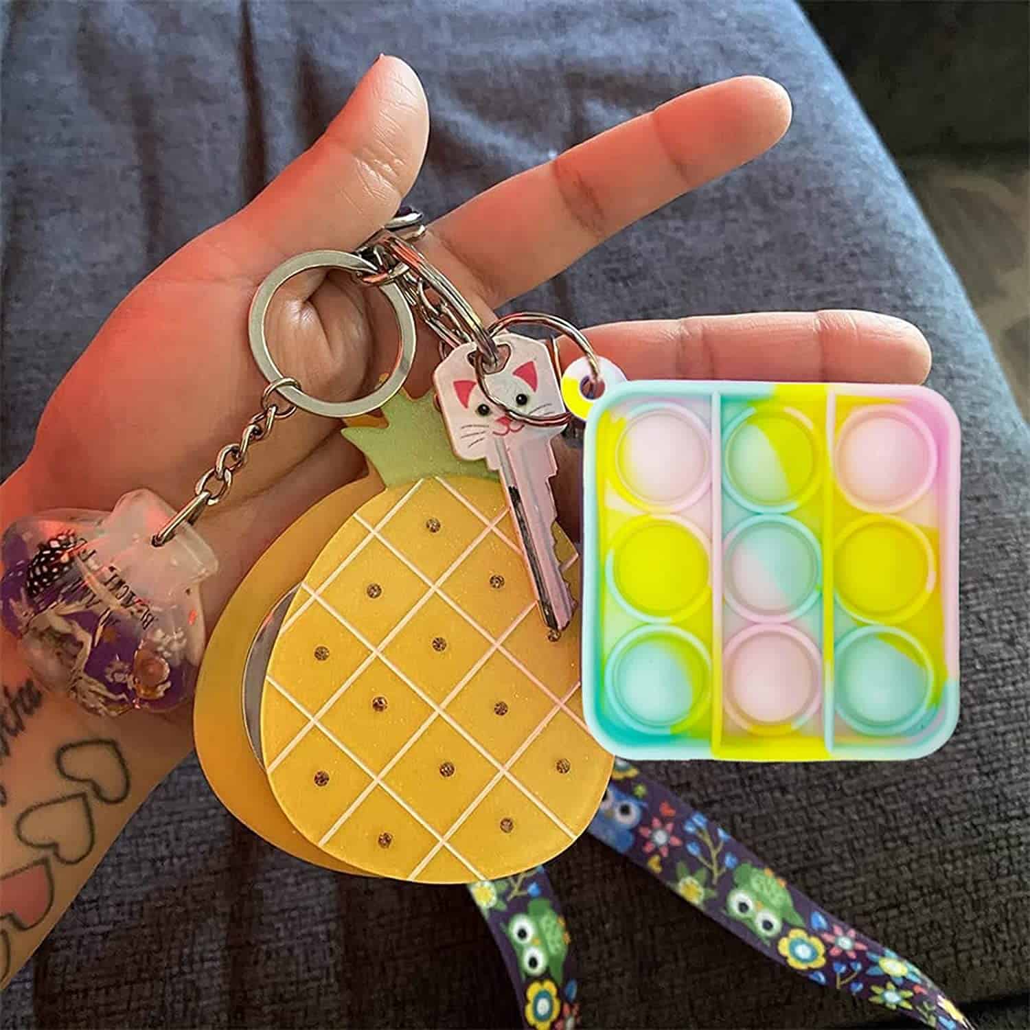 Llavero Mini Pop Fidget Toy de Burbuja Sensorial de - Imagen 3