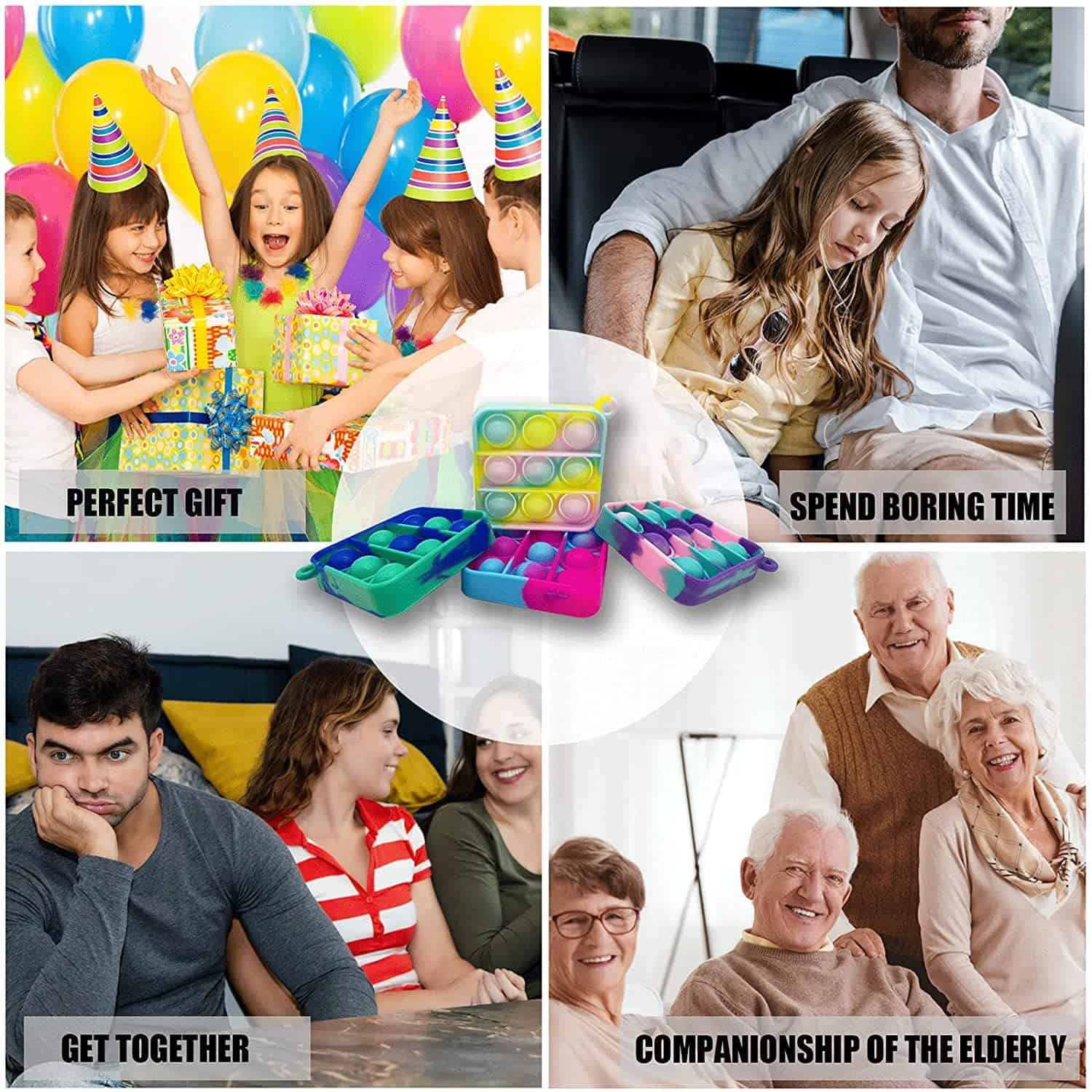 Llavero Mini Pop Fidget Toy de Burbuja Sensorial de - Imagen 8