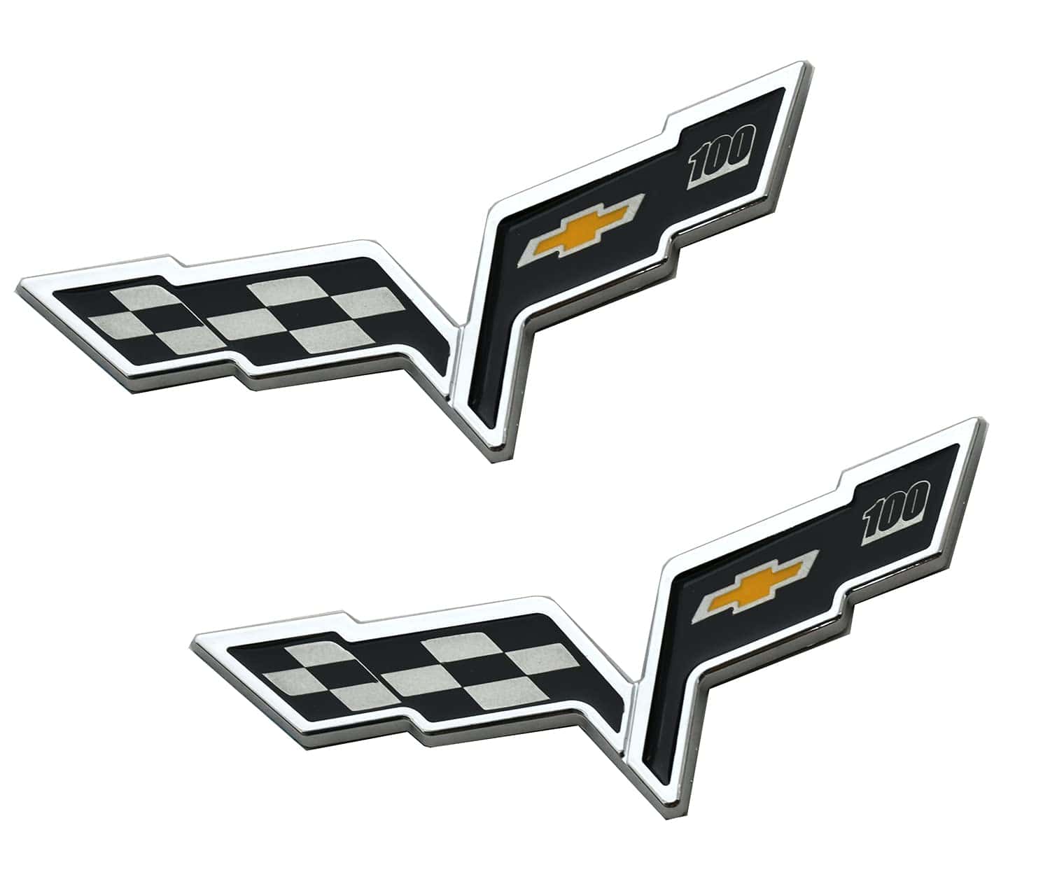 2 Pcs Nuevo Emblema del Capó Delantero Trasero con Cruces