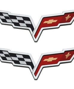 2 Emblemas de Cruces de Bandera delanteros y traseros para