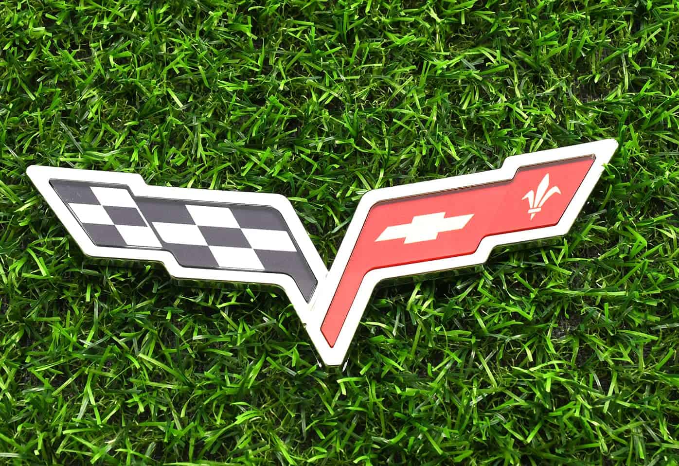 2 Piezas Emblemas de Cruce de Banderas Delanteras/Traseras - Imagen 6