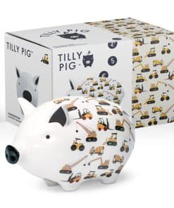 Alcancía de cerámica de cerdito Tilly para -Rosa