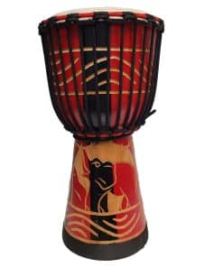 Tambor Djembe Tallado en Piedra Artesanal Africano - Idea