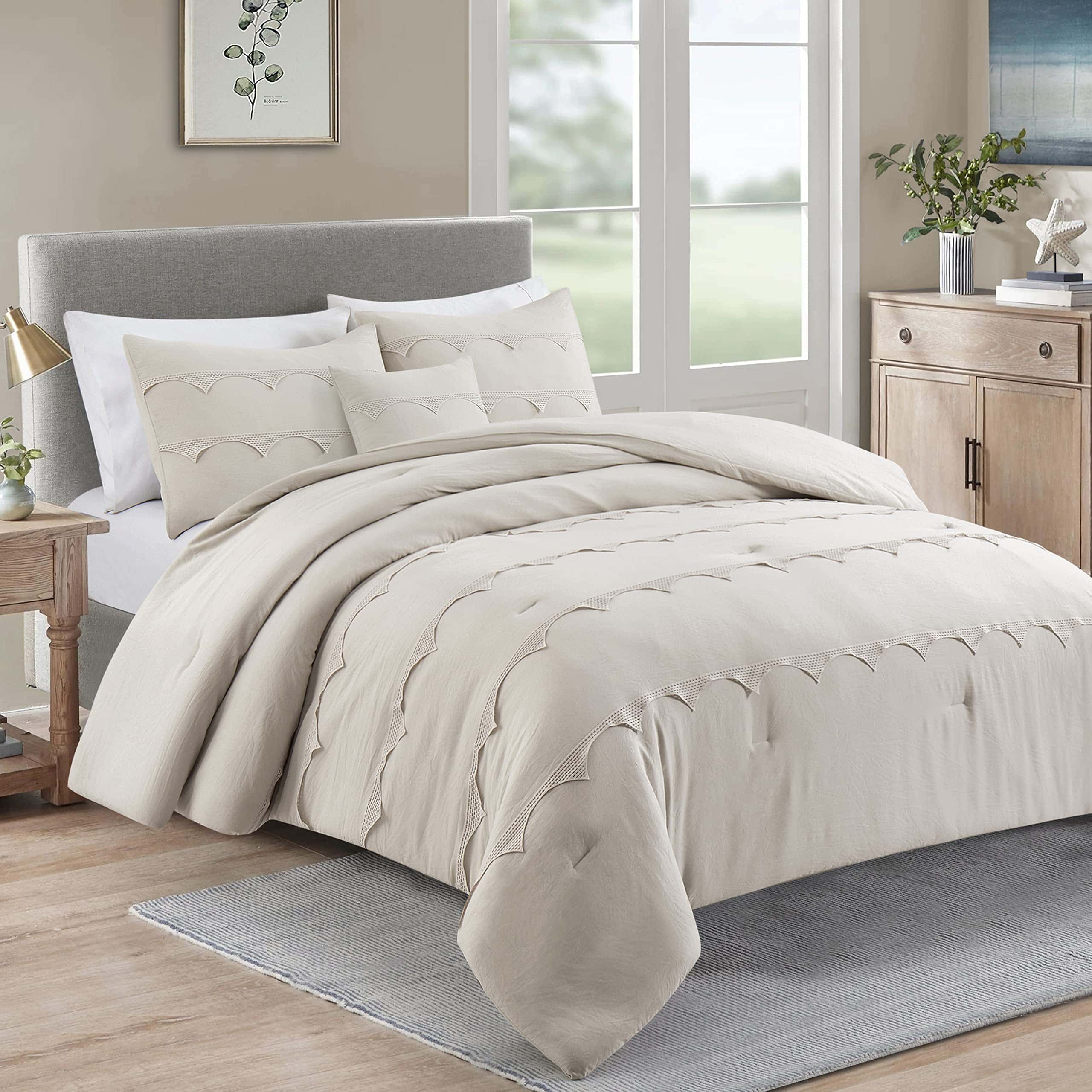 Set de conforter Reeonice Home para cama King - 4 Piezas