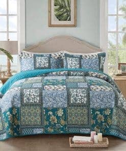 Juego de Colcha Edredón Reversible NEWLAKE de Algodón -