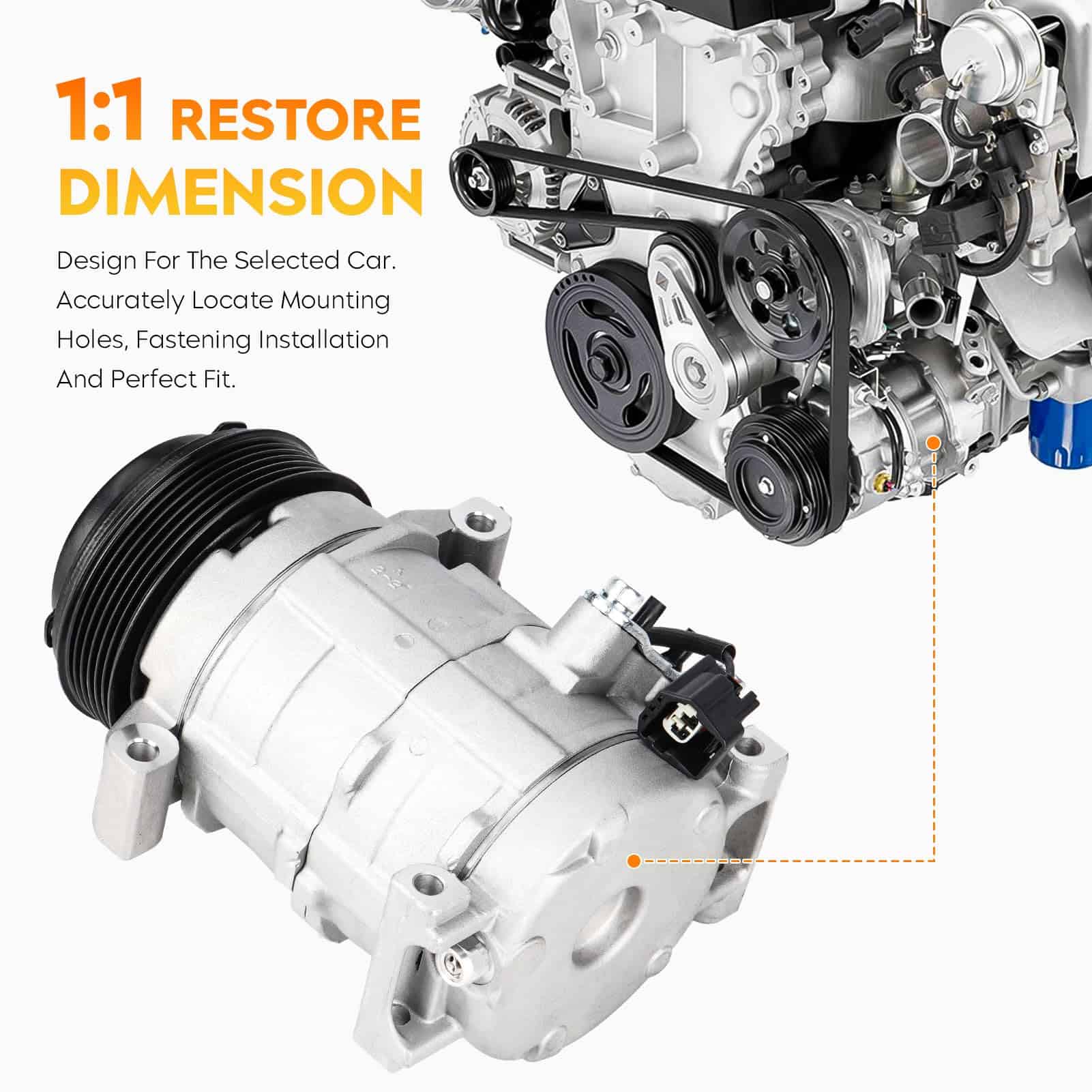 Compresor de Aire Acondicionado con Embrague de A/C para - Imagen 4