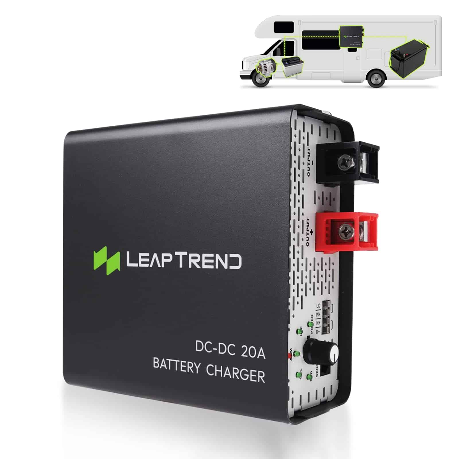 Cargador de batería DC a DC Leaptrend 12V 20A a bordo para