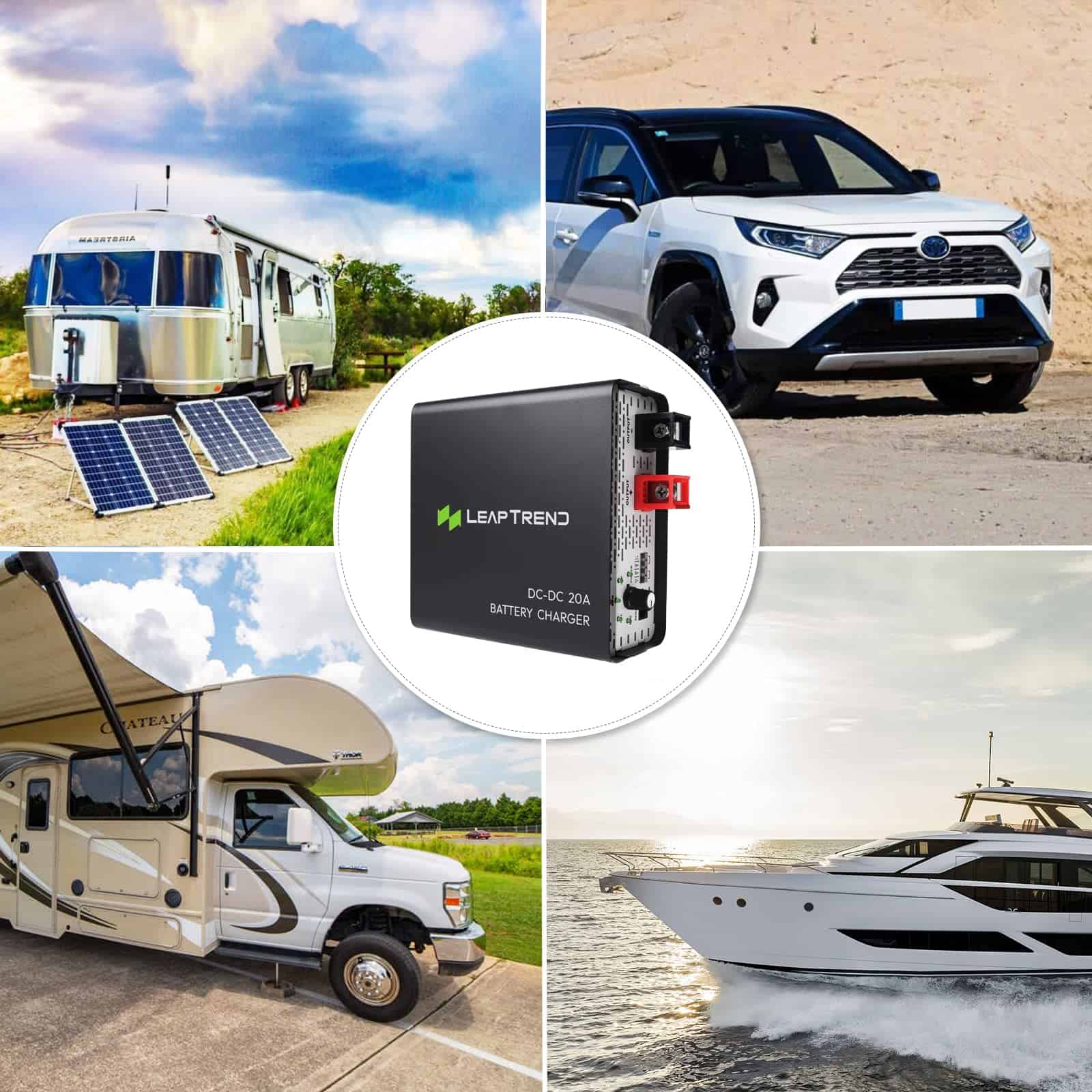 Cargador de batería DC a DC Leaptrend 12V 20A a bordo para - Imagen 7