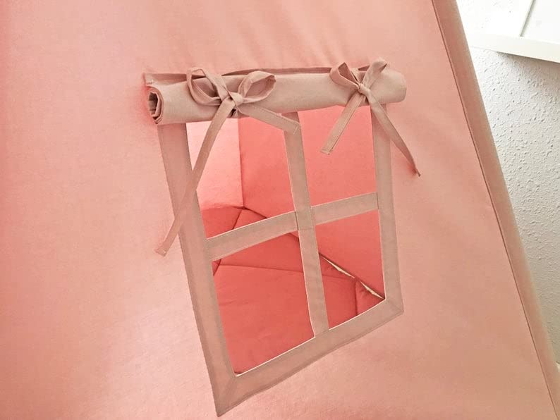 Tienda de Campaña RONGFA para Niños con Pom Pom Blanco - - Imagen 7