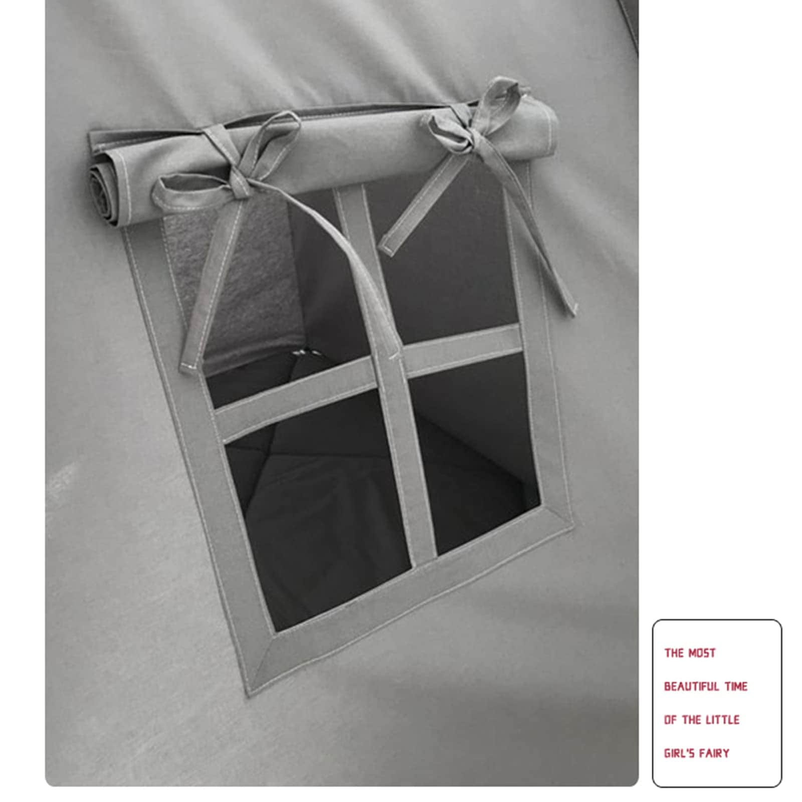 Tienda de Campaña para Niños con Pom Pom Blanco - Teepee - Imagen 5