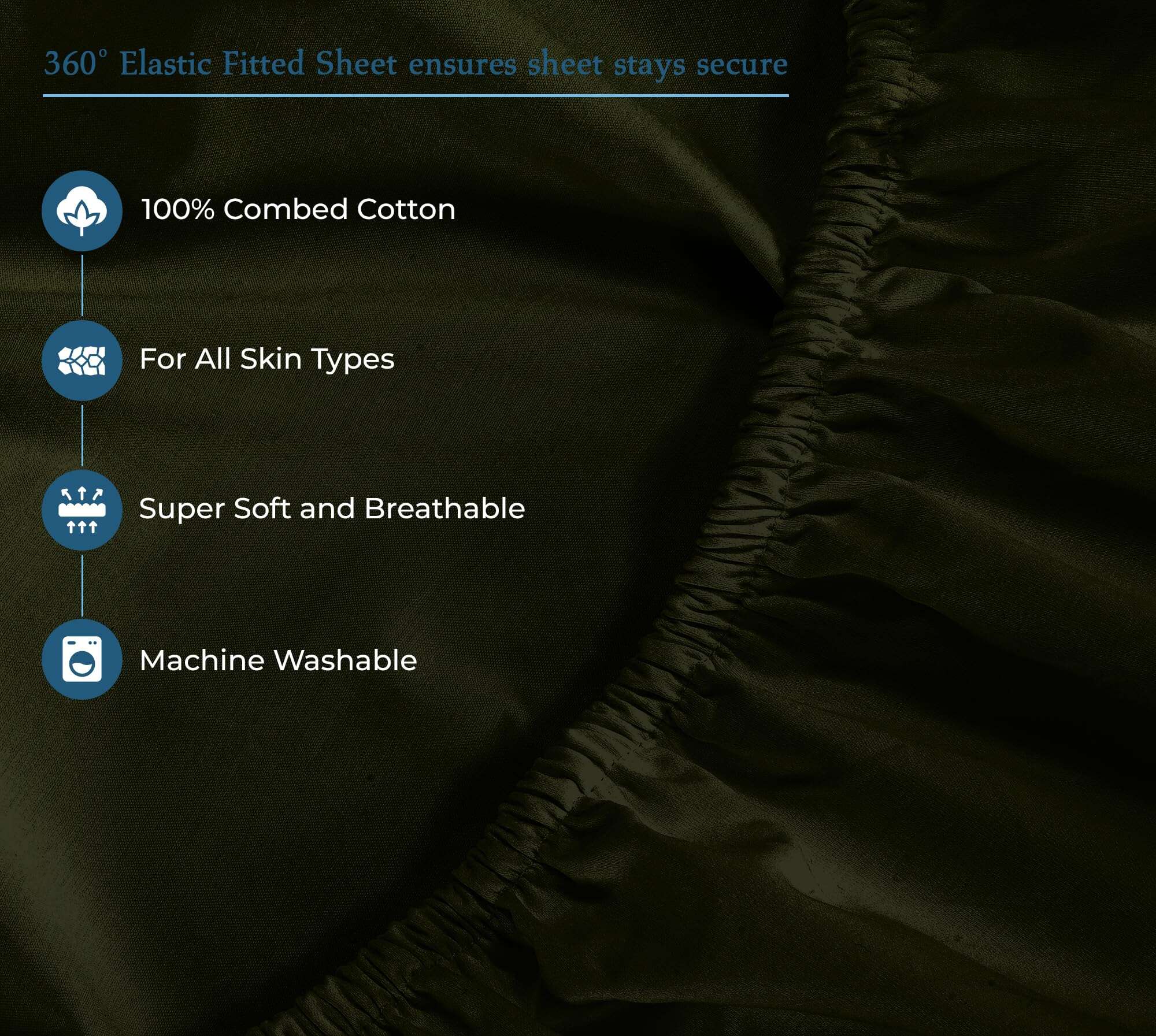 Juego de Sábanas de 400 Hilos de 100% Algodón Americano - Imagen 5