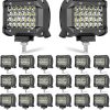MUVKQC Luces de trabajo LED, 20PCS 4IN 72W Cuadrado Barra