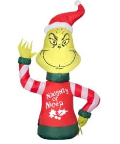 El Grinch Compañero de Coche Inflable Navideño Iluminado de