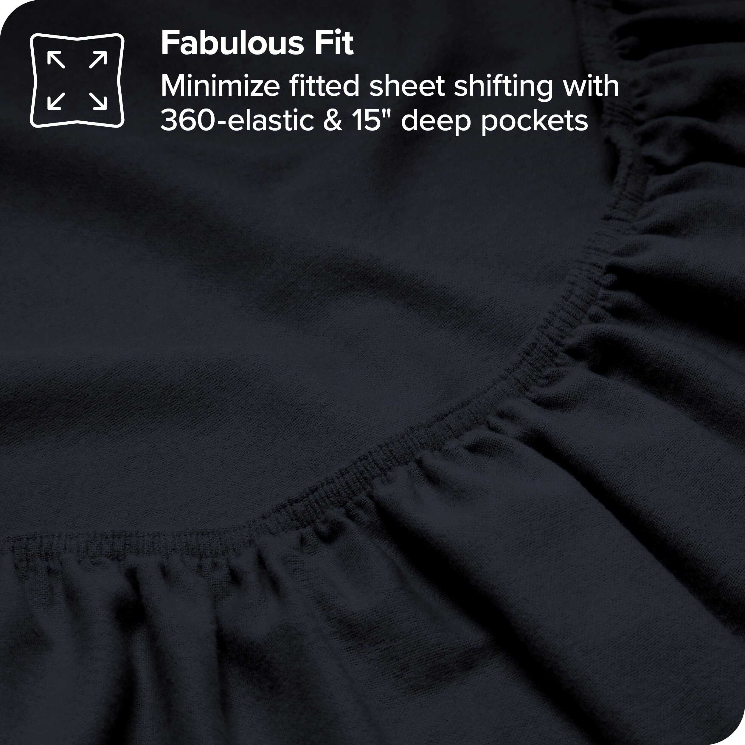 Juego de Sábanas de Franela de Algodón Orgánico -Azul Median - Imagen 8