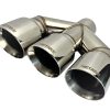 NETAMI 3" Inlet a 4" Triple Salidas Acero Inoxidable Punta