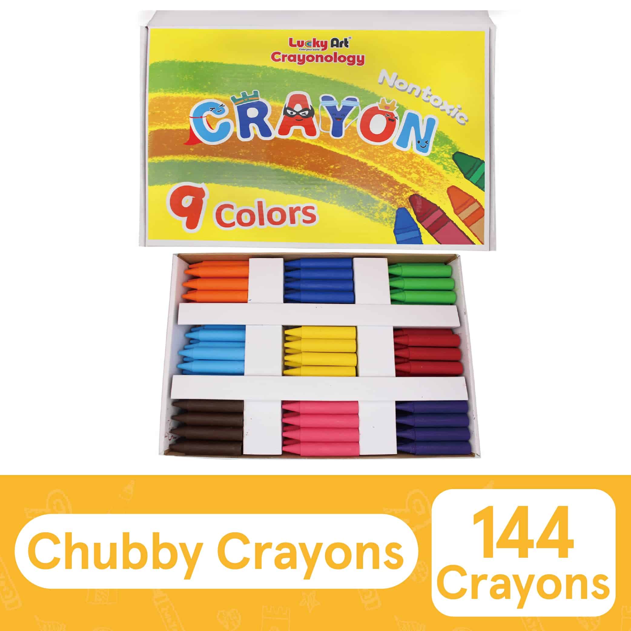 Crayones Gruesos Arcoíris para Niños Set de 144 Crayones - Imagen 5
