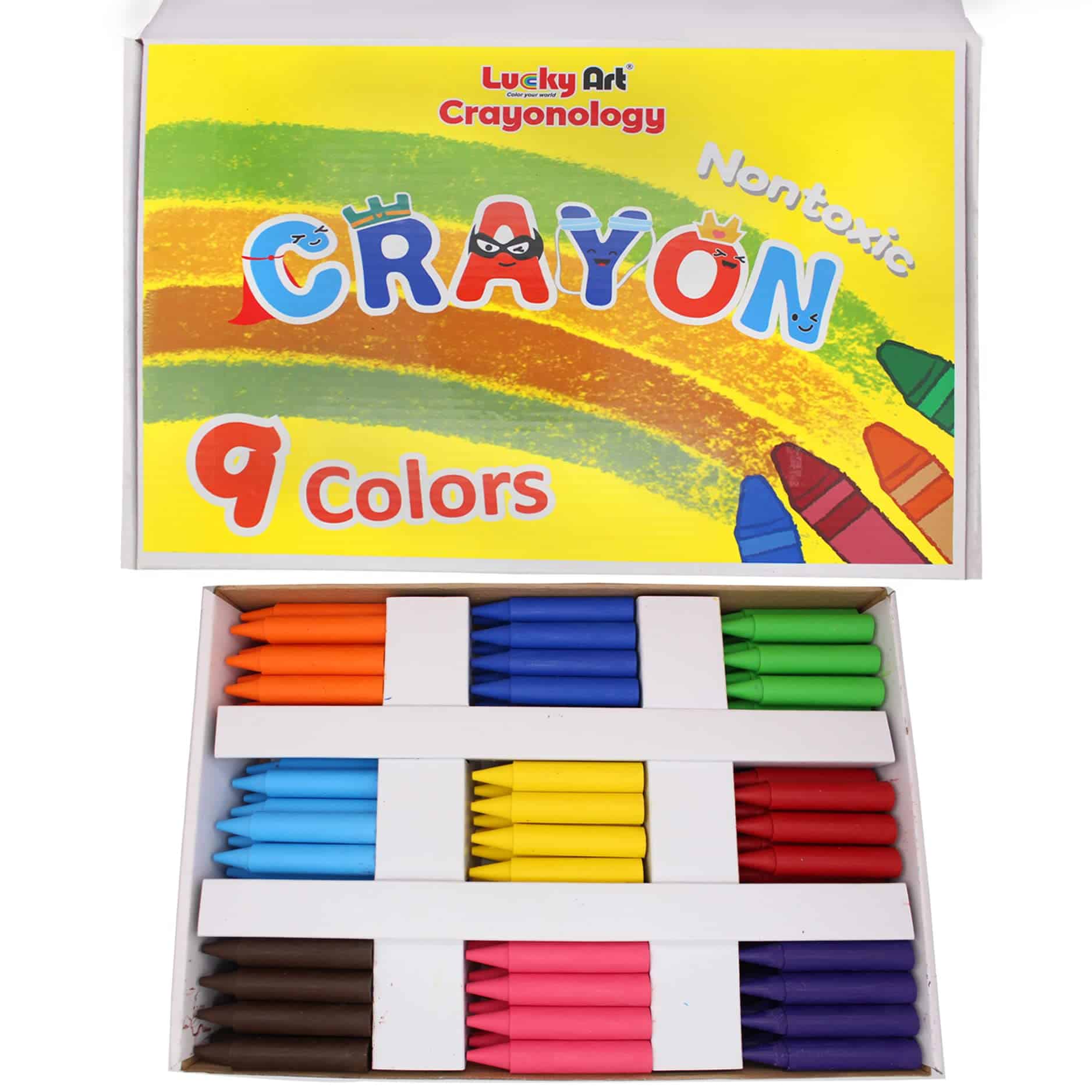 Crayones Gruesos Arcoíris para Niños Set de 144 Crayones