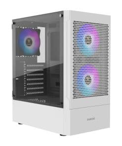 GAMDIAS Caja de Ordenador Gaming RGB ATX Mid Tower Blanca