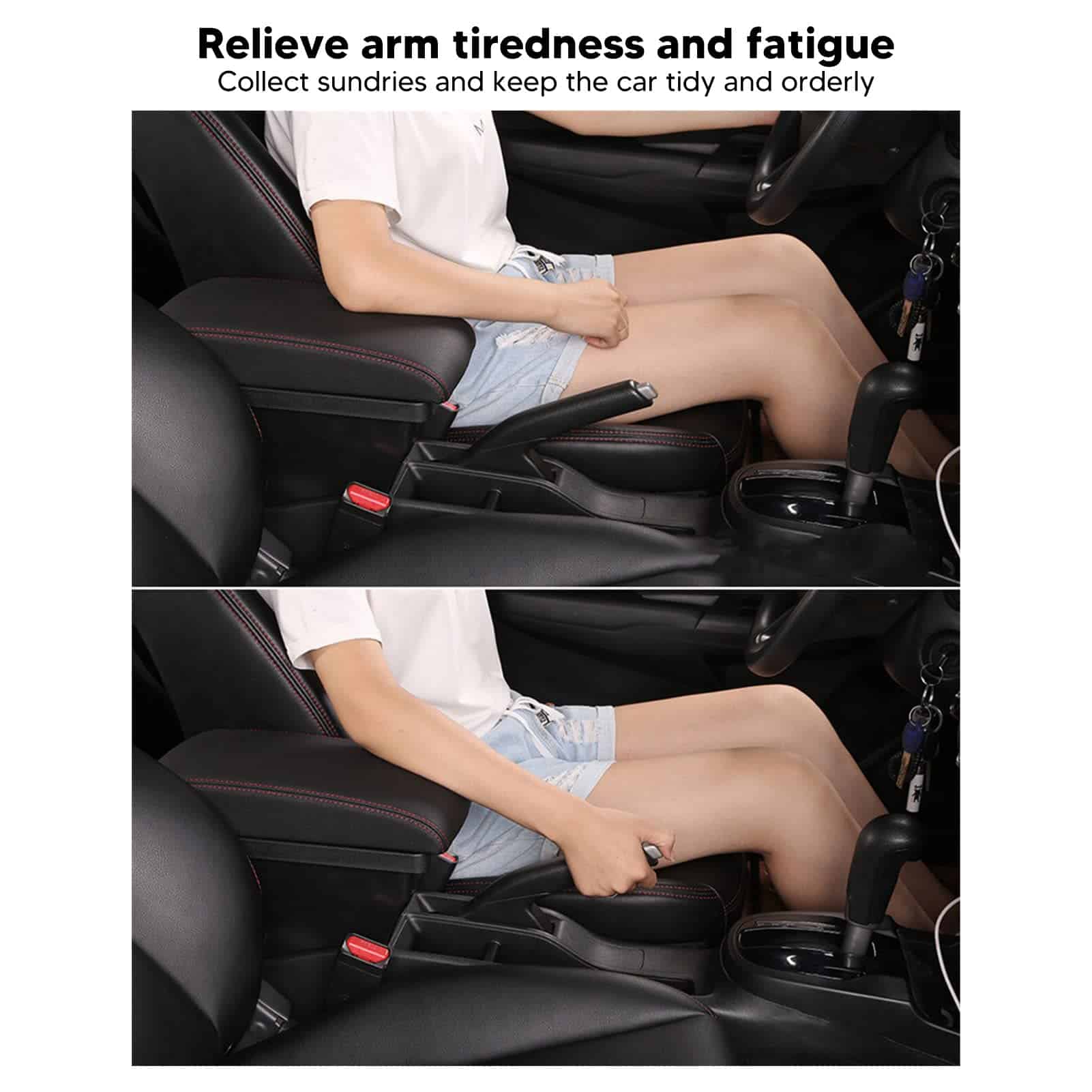 Caja de Reposabrazos para Automóviles, Doble Capas Caja de - Imagen 5