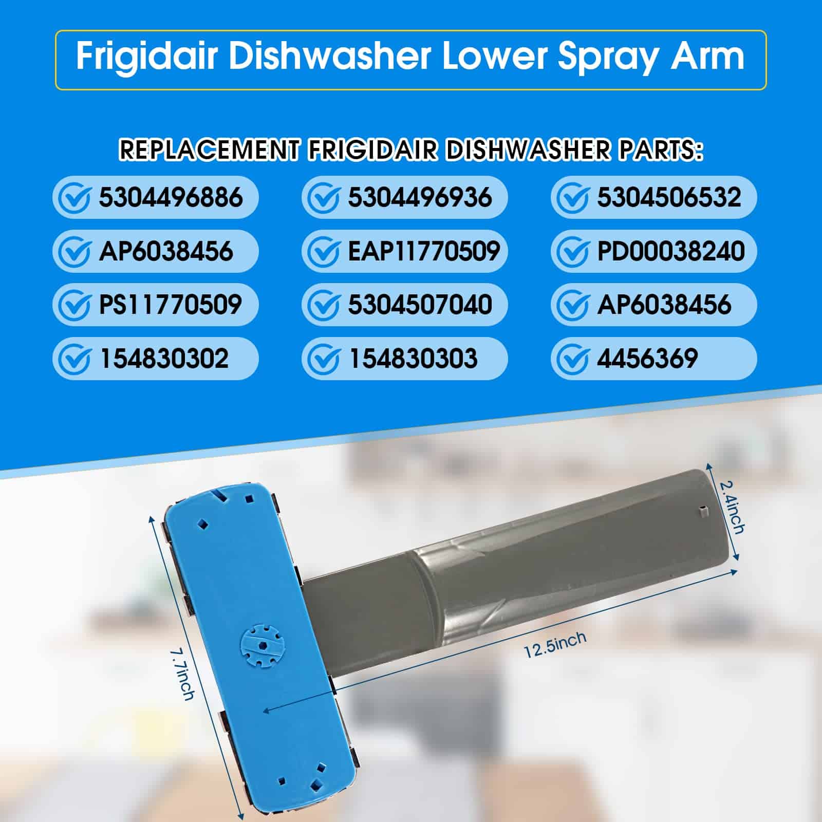 Brazo rociador de repuesto para lavavajillas Frigidaire - Imagen 3