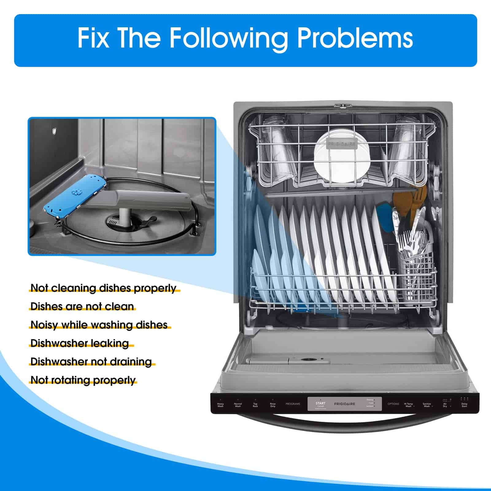 Brazo rociador de repuesto para lavavajillas Frigidaire - Imagen 4