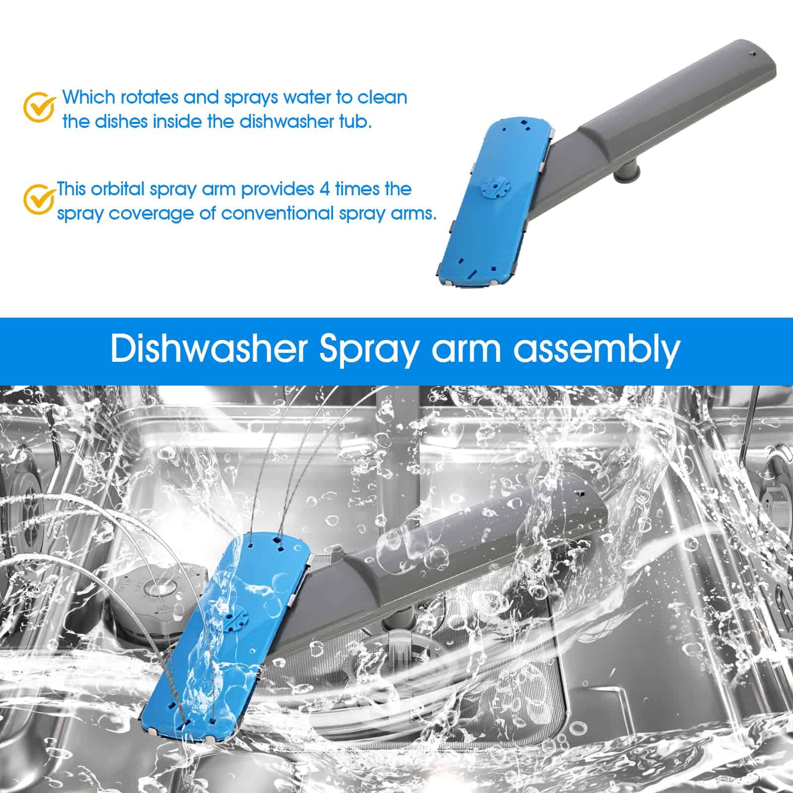 Brazo rociador de repuesto para lavavajillas Frigidaire - Imagen 6