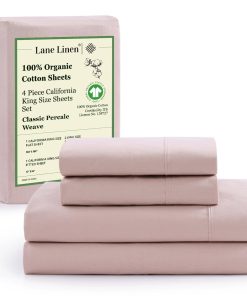 Juego de sábanas LANE LINEN 100% algodón orgánico -Sepia Ros