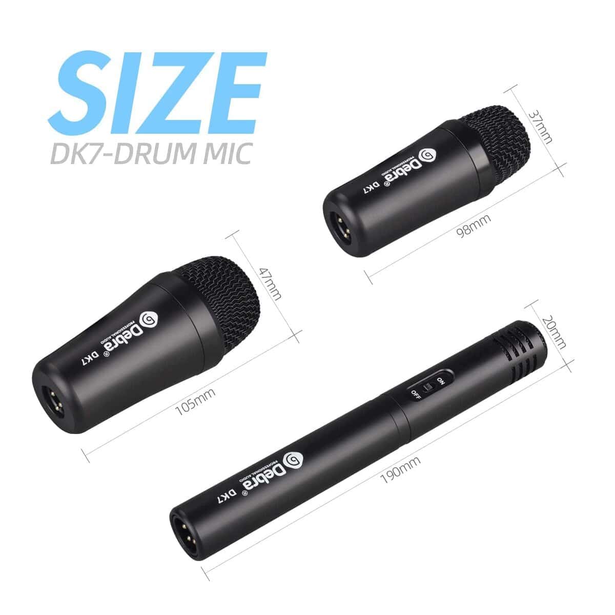 D Debra DK7 Pro Kit de Micrófono de Tambor con Cable de 7 - Imagen 10