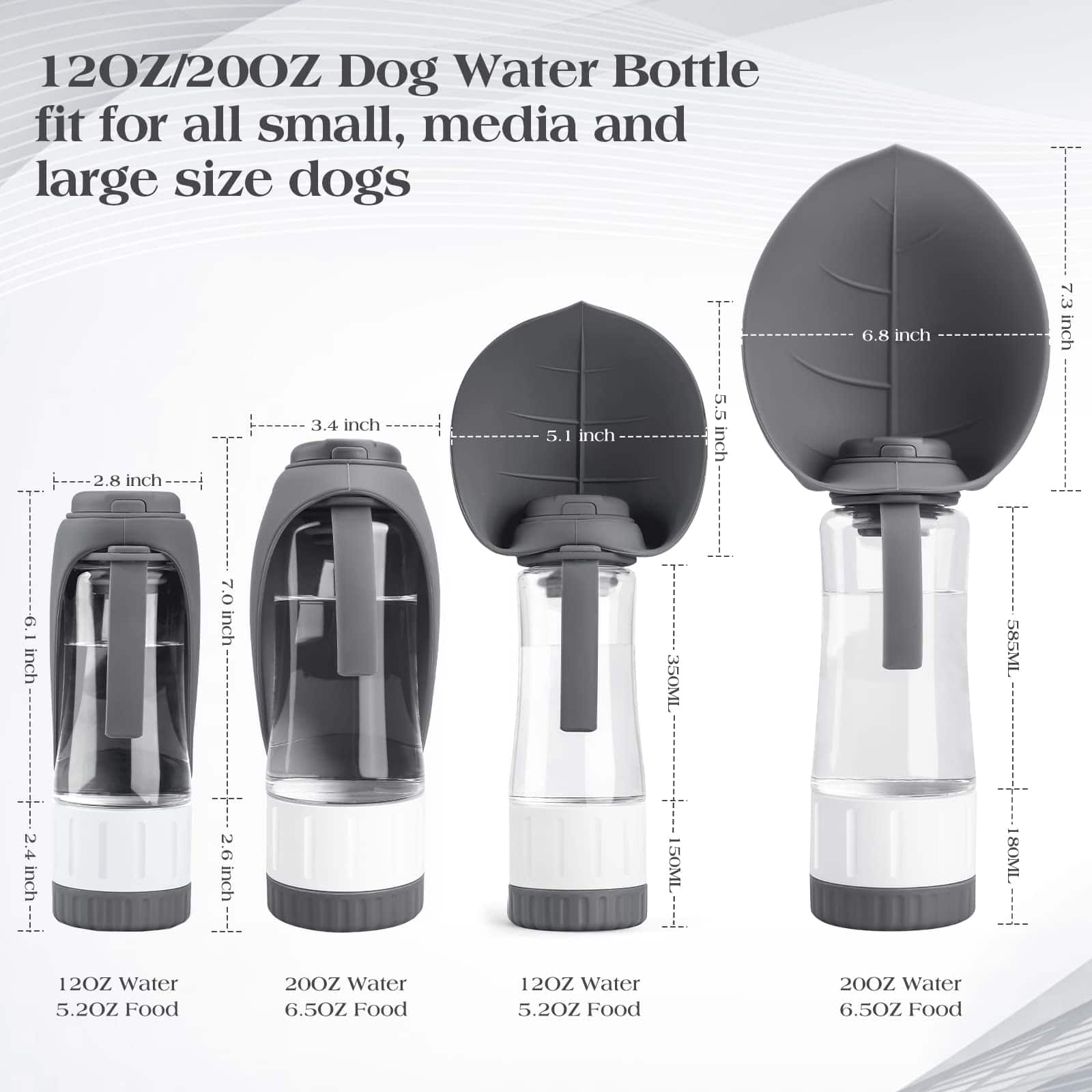 TIOVERY Botella Dispensadora de Agua para Perros para - Imagen 4