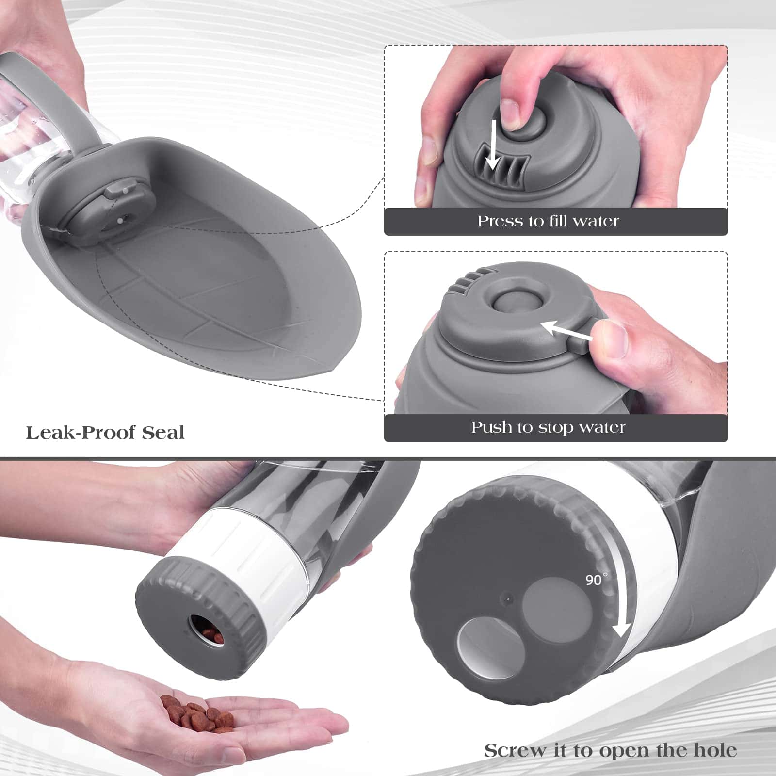 TIOVERY Botella Dispensadora de Agua para Perros para - Imagen 5