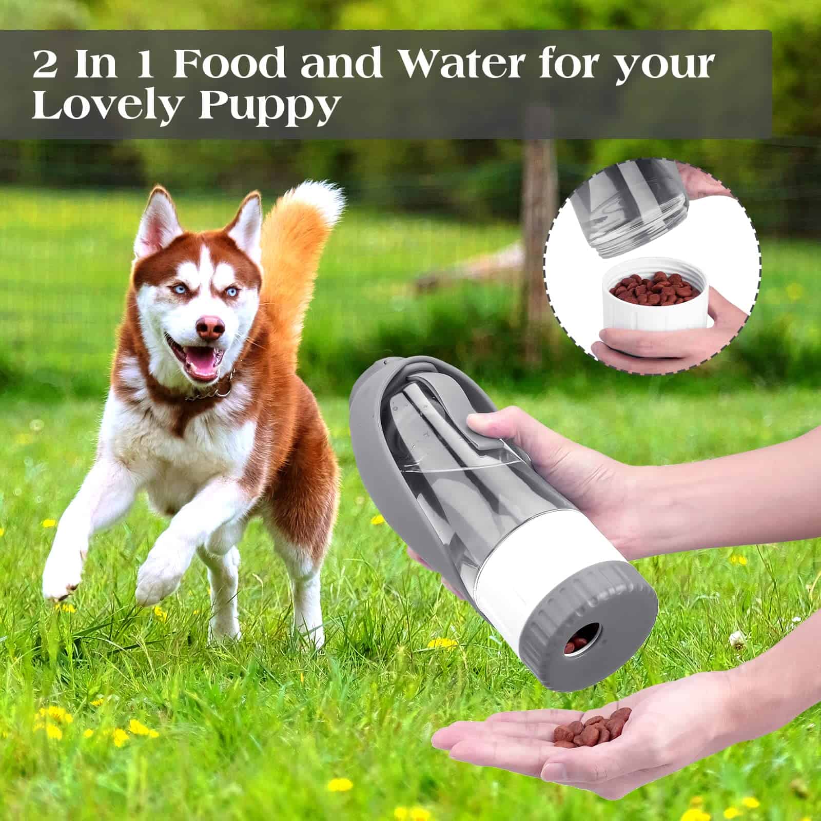 TIOVERY Botella Dispensadora de Agua para Perros para - Imagen 7