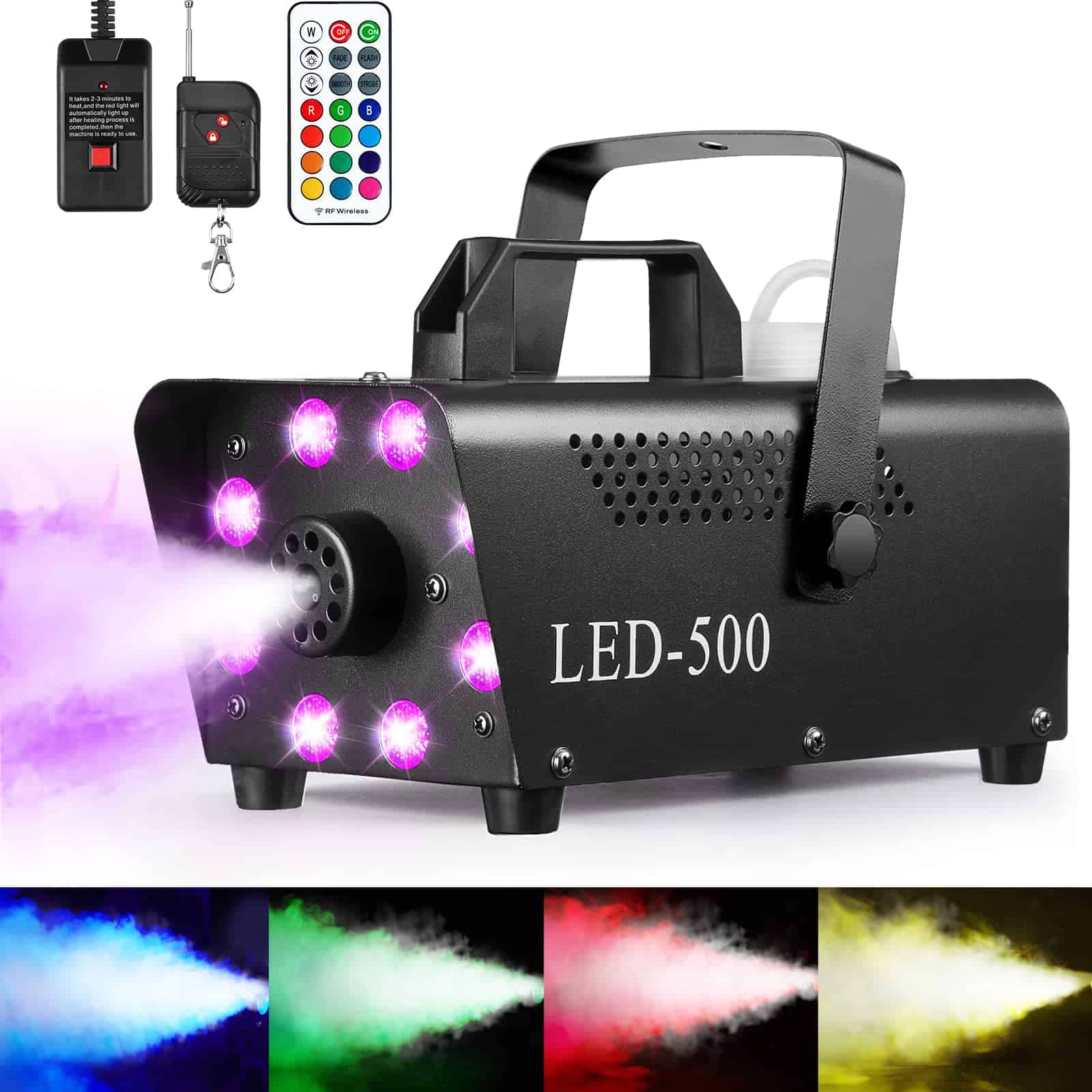 Máquina de Humo Litake, Máquina de Humo con 8 Luces LED y
