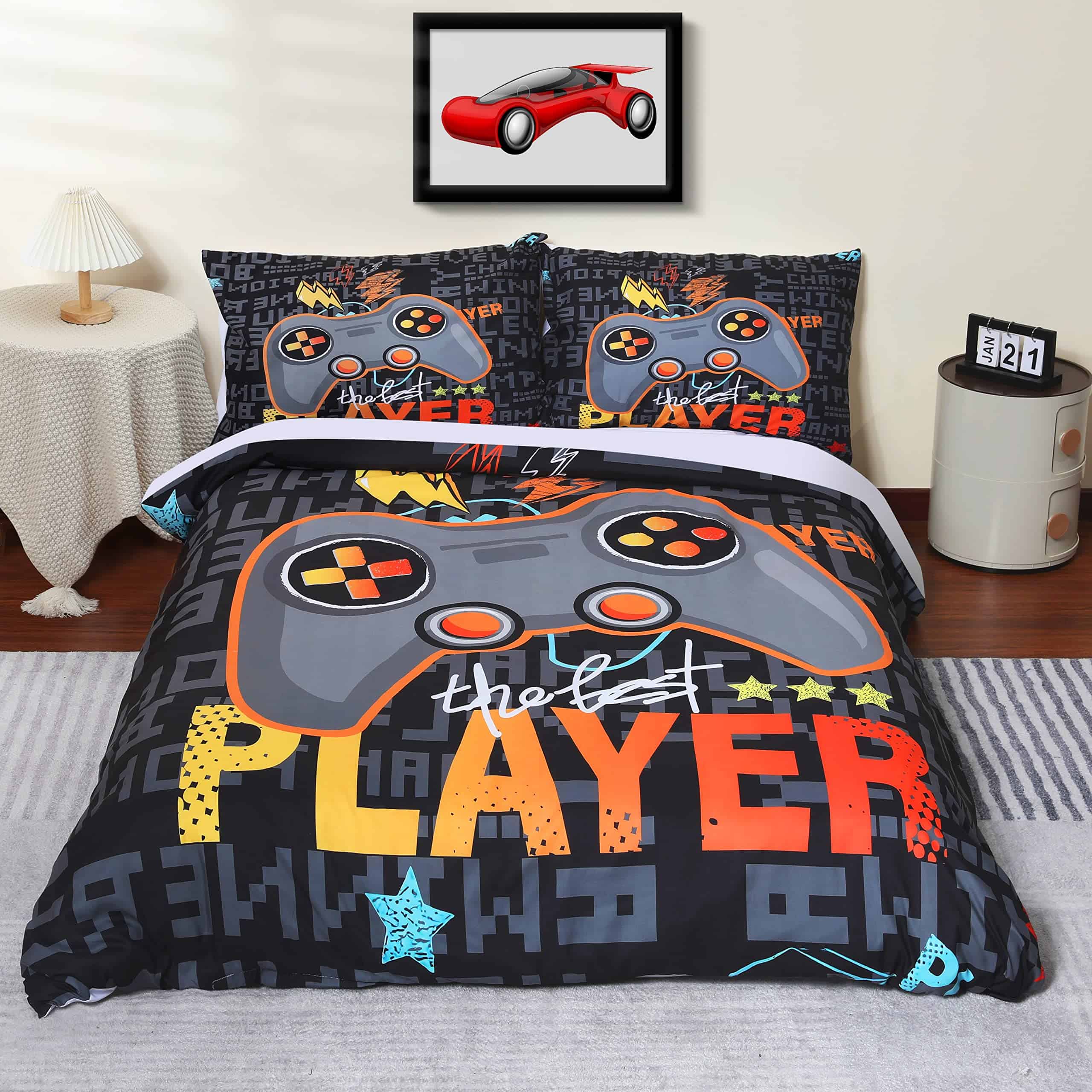 Juego de Funda Nórdica Negra Vicimi para Cama Matrimonial,