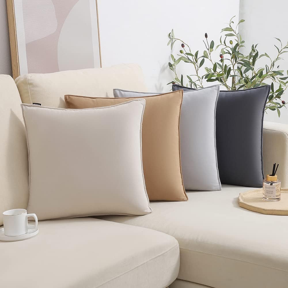 Funda de cojín decorativa de terciopelo WEMEON 20x20 Juego