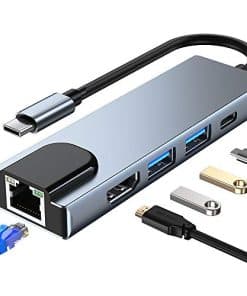 Adaptador hub USB LAN HDMI Type C [HDMI 4K/30HZ + Todos los