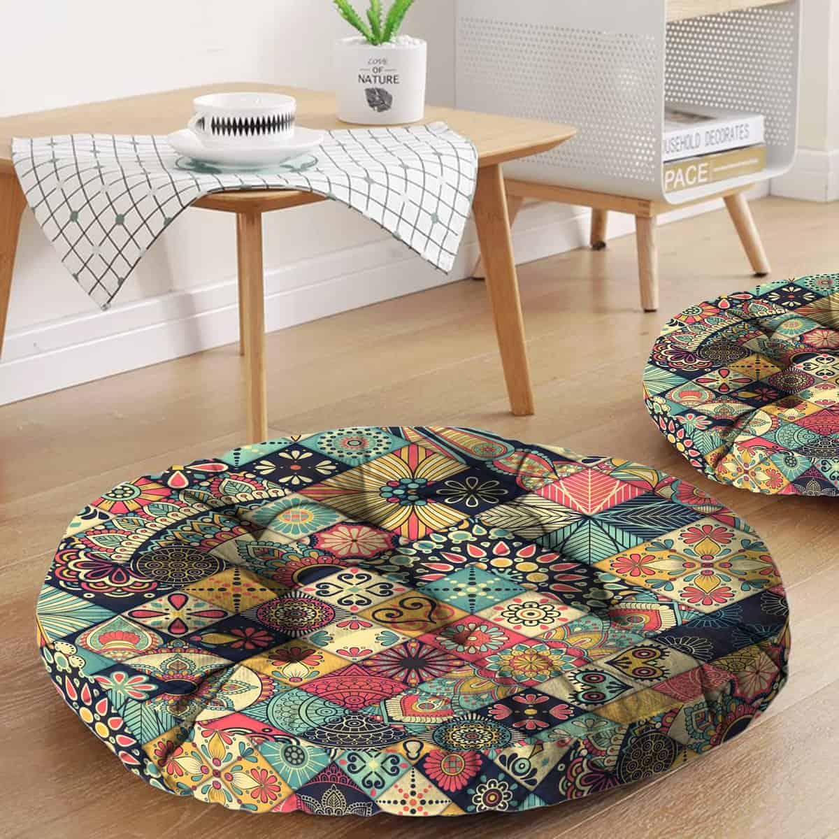 Cojín de Meditación Mandala, Tapete de -Mandala Meditación C