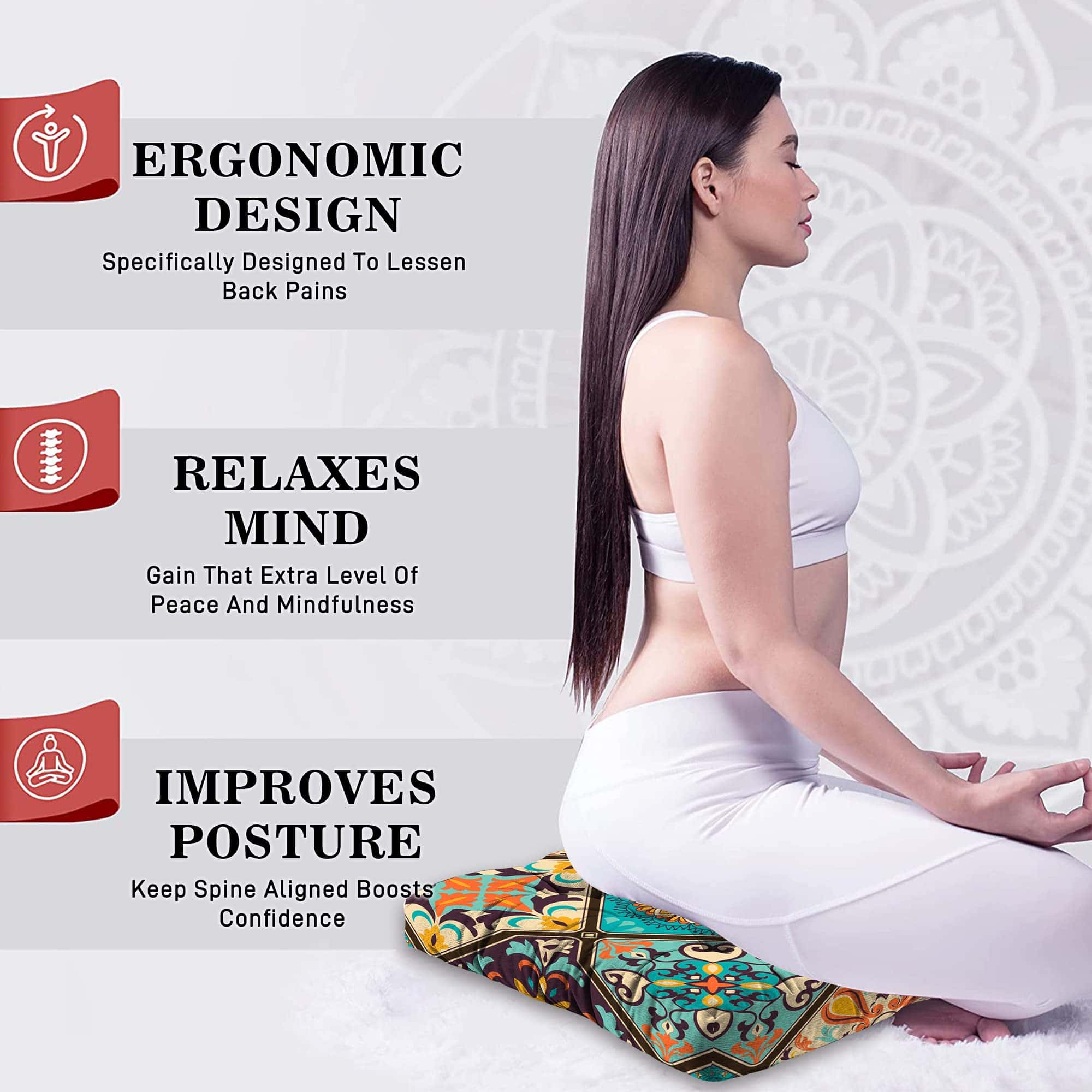 Cojín de Meditación Mandala, Tapete de -03. Mandala Meditati - Imagen 6