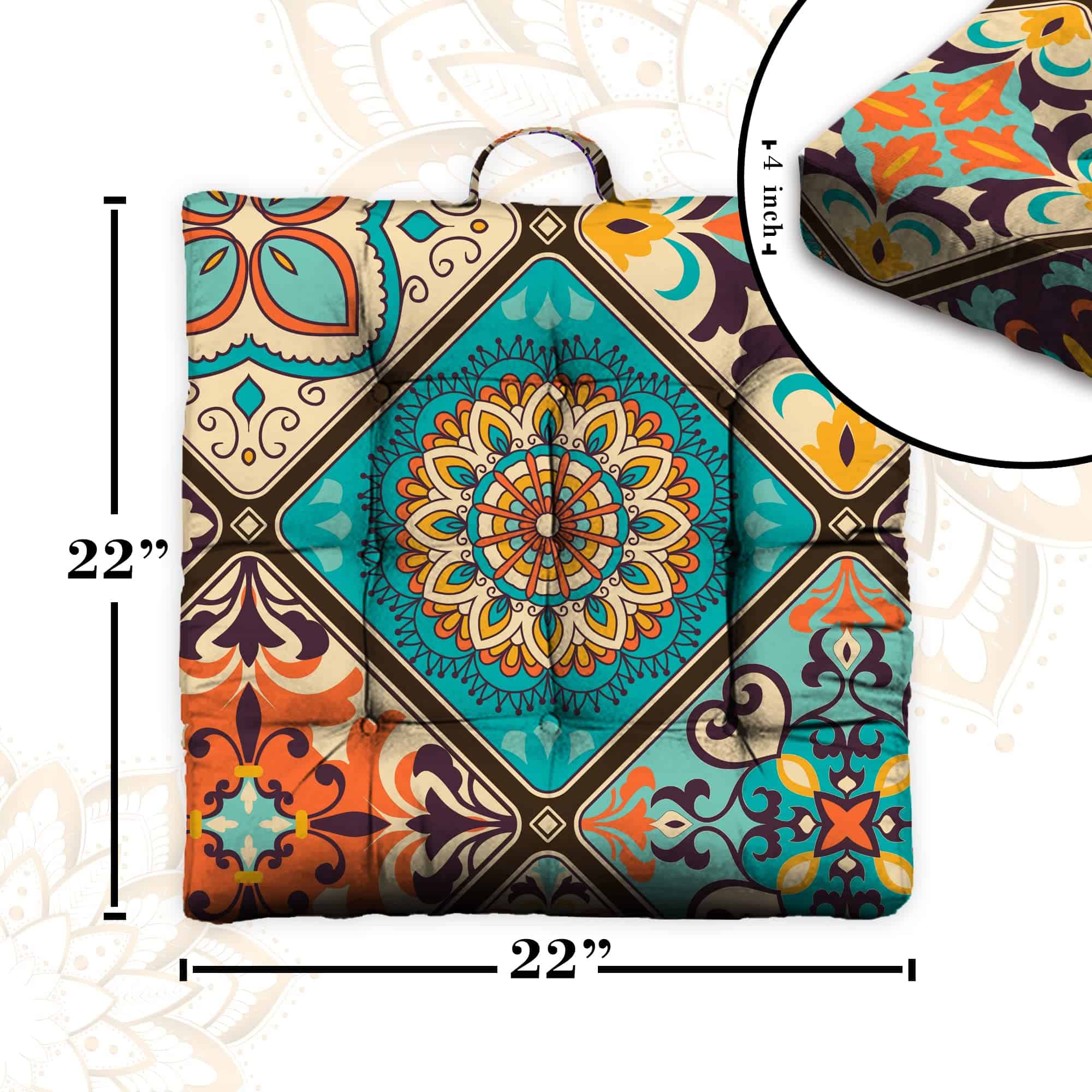 Cojín de Meditación Mandala, Tapete de -03. Mandala Meditati - Imagen 5