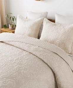 Juego de Edredón Travan de 3 Piezas para Cama King, Colcha